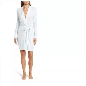 PJ SALVAGE Wifey Bridal Embroidered Robe In Blue Size S NWOT